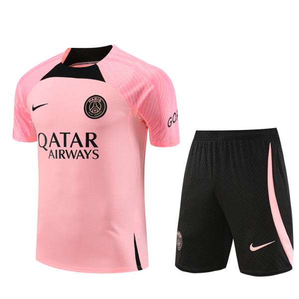 23-24 PSG Short Sleeve Training Suit/23-24短袖训练服巴黎粉色