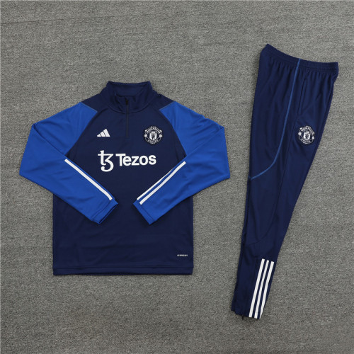 23-24 Manchester United Training Suit/23-24 半拉训练服曼联宝蓝色
