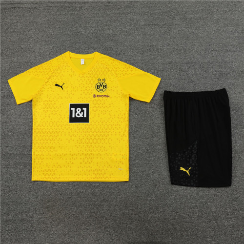 23-24 Borussia Dortmund Short Sleeve Training Suit/ 23-24短袖训练服多特黄色