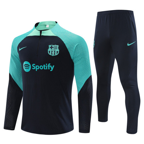 23-24 Barcelona Player Training Suit/23-24 半拉训练服巴萨宝蓝色【球员版】