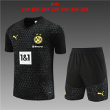 23-24 Borussia Dortmund Short Sleeve Training Suit/ 23-24短袖训练服多特黑色