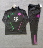 23-24 Bayern Munich Training Suit/23-24 半拉训练服拜仁黑色【双配色款】