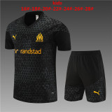 23-24 Olympique Marseille Short Sleeve Training Suit/ 23-24 短袖训练服马赛黑色