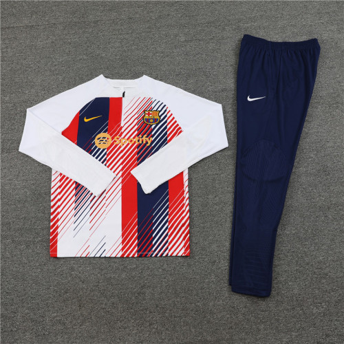 23-24 Barcelona Training Suit/23-24 半拉训练服巴萨白色【迷彩款】