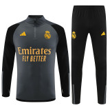 23-24 Real Madrid Training Suit/23-24 半拉训练服皇马深灰色