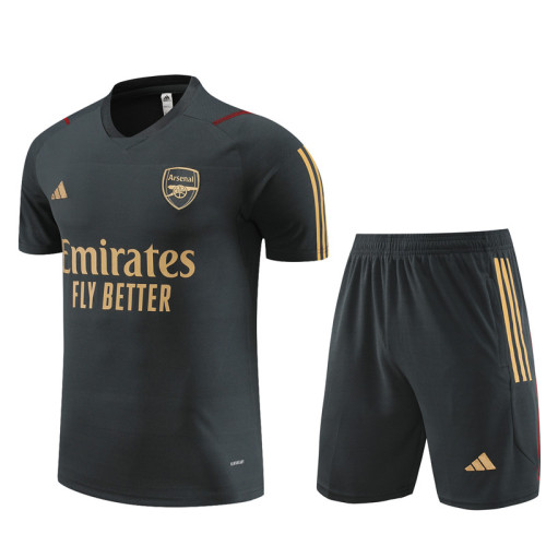 23-24 Arsenal Short Sleeve Training Suit/ 23-24短袖训练服阿森纳深灰色