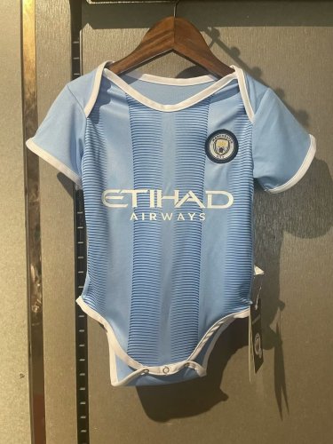 23-24 Manchester City Home Baby Onesies/23-24 曼城主场婴儿装