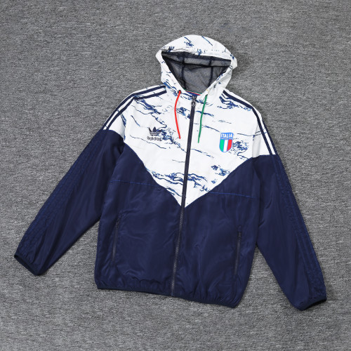 2023 Italy Player Hooded Windbreaker S-XXL/2023意大利球员版防风衣