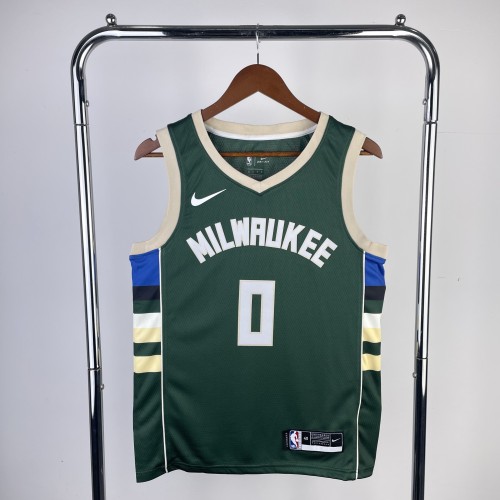 2023 Bucks Away NBA Jersey/23赛季雄鹿队客场绿色0号利拉德