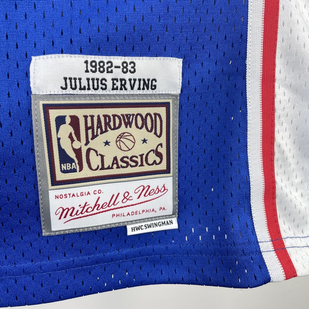 Swingman Julius Erving Philadelphia 76Ers NBA 1982-83 Jersey in 2023