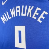 2023 Milwaukee Bucks City Edition NBA Jersey/23赛季雄鹿队城市版0号利拉德