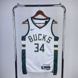 2023 Bucks Home NBA Jersey/23赛季雄鹿队主场白色