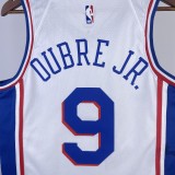 2023 76ers Home 9# OUBRE JR. NBA Jersey/23赛季76人队主场白色9号乌布雷