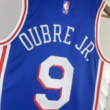 2023 76ers Away 9# OUBRE JR. NBA Jersey/23赛季76人队客场蓝色9号乌布雷