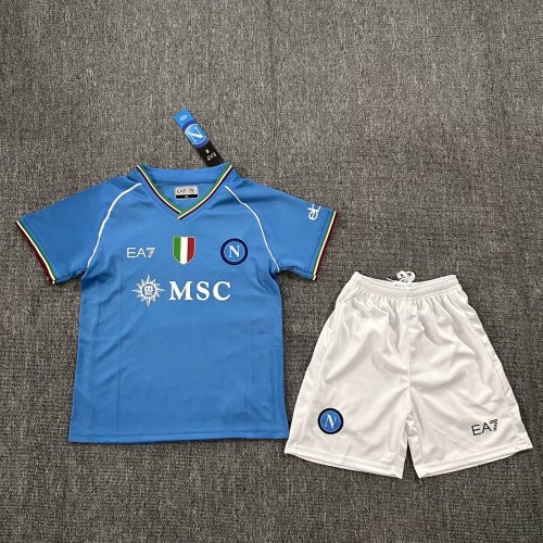 23-24 SSC Napoli Home Kids Kit/23-24那不勒斯主场童装