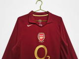 05-06 Arsenal Home Retro Long Sleeve Jersey/05-06 阿森纳主场长袖