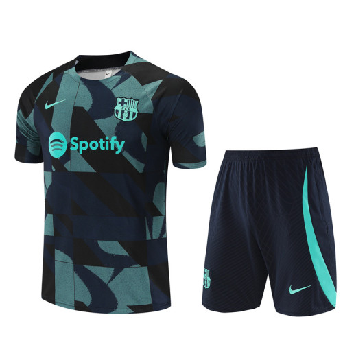 23-24 Barcelona Short Sleeve Training Suit/ 23-24 短袖训练服巴萨宝蓝【迷彩款】
