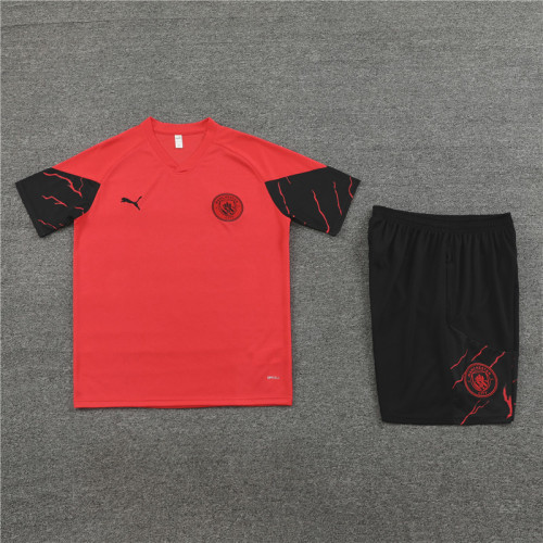 23-24 Manchester City Short Sleeve Training Suit/23-24短袖训练服曼城橙红色
