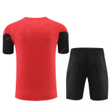 23-24 Manchester City Short Sleeve Training Suit/23-24短袖训练服曼城橙红色