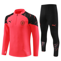 23-24 Manchester City Training Suit/23-24 半拉训练服曼城橙红色