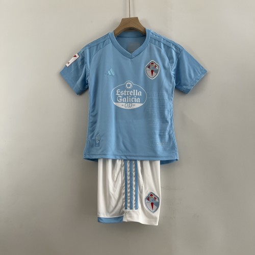 23-24 Celta Vigo Home Kids Kit/23-24塞尔塔主场童装