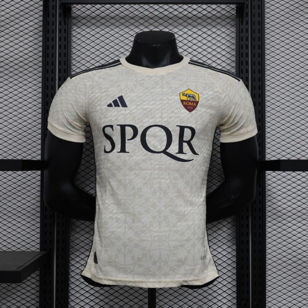 23-24 AS Roma Away Player Jersey Sponsored /23-24罗马客场球员版胸前广告