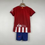 23-24 Atletico Madrid Home Kids Kit/23-24马竞主场童装
