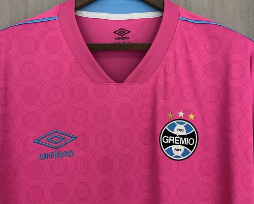 23-24 Gremio Pink October Fans Jersey/23-24格雷米奥粉色球迷版