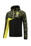 23-24 Borussia Dortmund Hooded Windbreaker Suit/23多特半拉链风衣套装