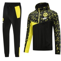 23-24 Borussia Dortmund Hooded Windbreaker Suit/23多特半拉链风衣套装