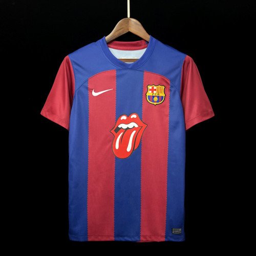 23-24 Barcelona x Rolling Stones ‘El Clásico’ Limited Edition Fans Jersey/23-24巴萨滚石联名球迷版