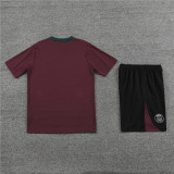 24-25 PSG Short Sleeve Training Suit/24-25短袖训练服PSG枣红色