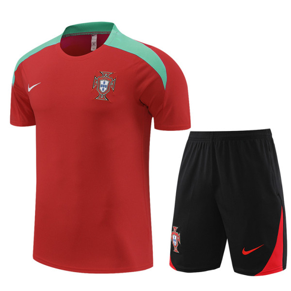 24-25 Portugal Short Sleeve Training Suit/24-25短袖训练服葡萄牙红色