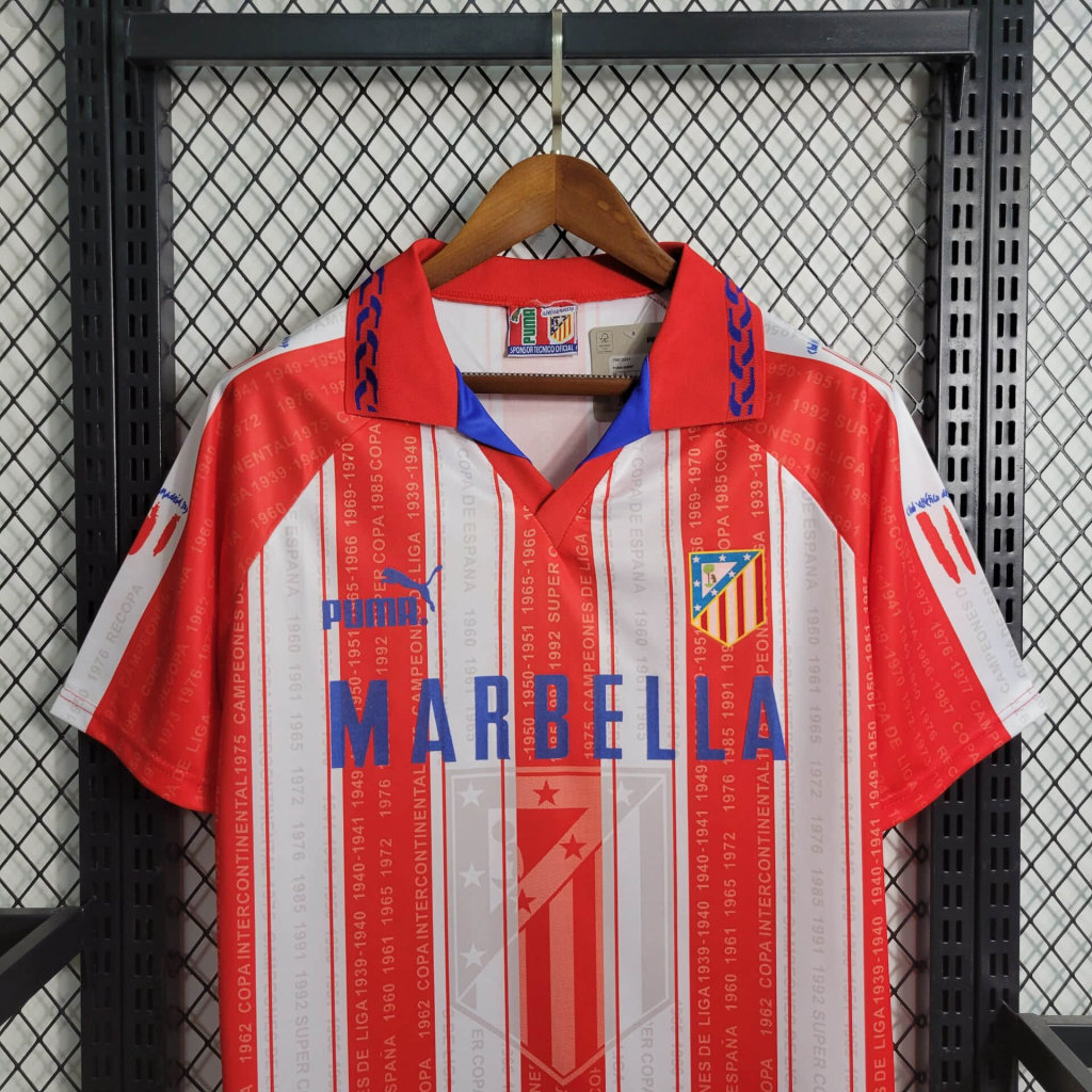 1995-96 Atletico Madrid Home Retro Jersey 1995-96 Atletico Madrid Home Retro Jersey