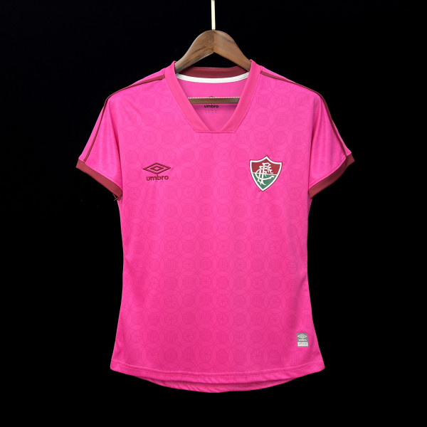 23-24 Fluminense Pink October Women's Jersey/23-24弗卢米嫩塞粉色十月女装