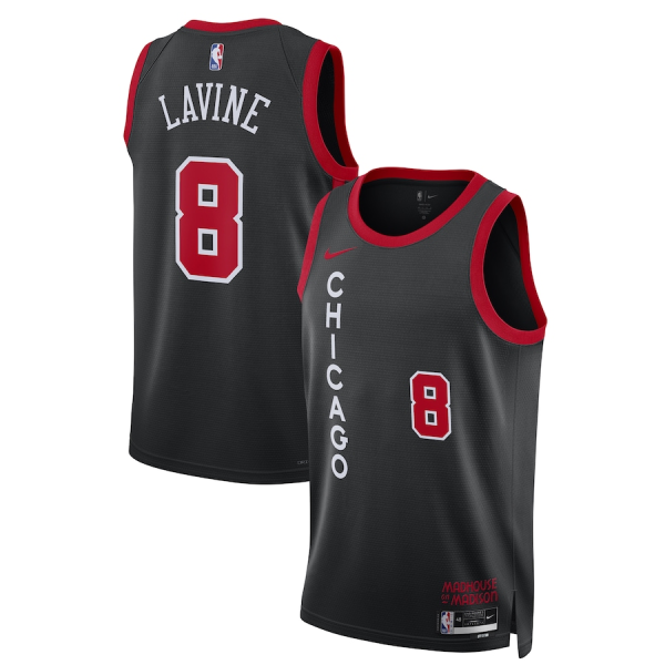 23-24 Chicago Bulls City Edition Zach LaVine #8 Swingman NBA Jersey/24赛季公牛队城市版8号拉文