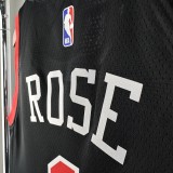 23-24 Chicago Bulls City Edition Derrick Rose #1 Swingman NBA Jersey/24赛季公牛队城市版1号罗斯