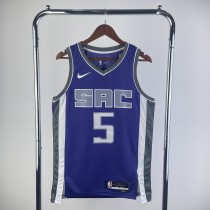 2023 Sacramento Kings Away FOX#5 NBA Jersey/23赛季国王队客场紫色5号福克斯