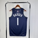 23-24 LA Clippers City Edition James Harden #1 Swingman NBA Jersey/24赛季快船队城市版1号哈登
