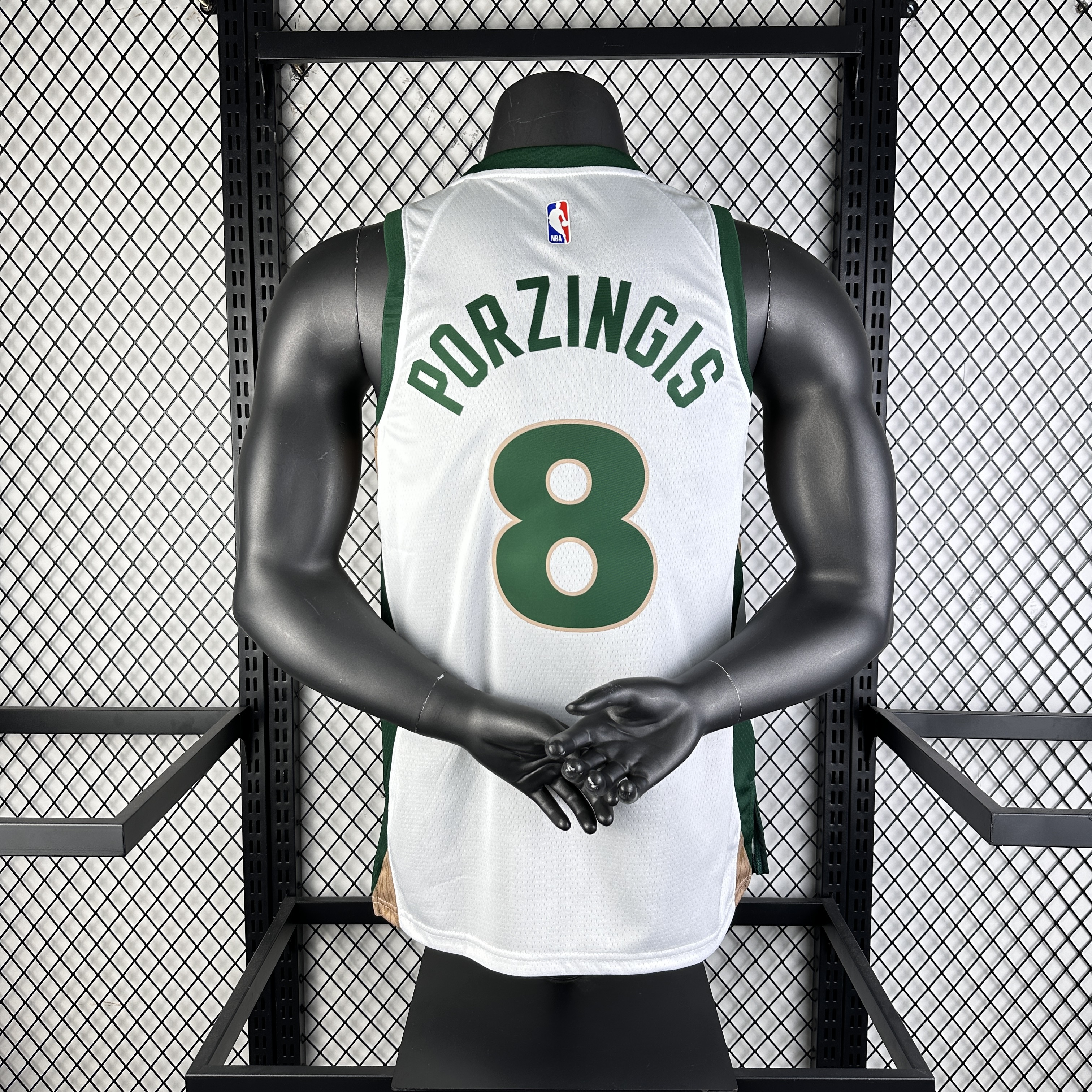 23-24 Boston Celtics City Edition Porzingis #8 NBA Swingman