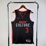 23-24 Miami Heat City Edition Wade #3 NBA Swingman Jersey/24热火队城市版3号韦德