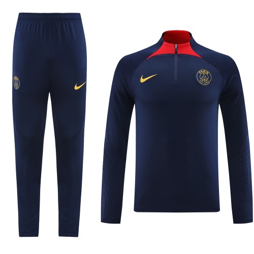 23-24 PSG Training Suit/23巴黎01宝蓝半拉训练服