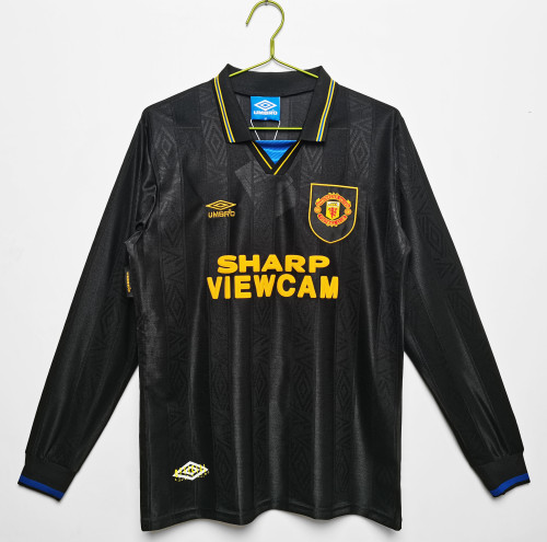 1993-94 Manchester United Away Long Sleeve Retro Jersey/93-94曼联客场长袖