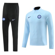 23-24 Inter Milan Training Suit/23国米01天蓝半拉训练服