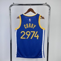 2023 Warriors Away Curry #2974 NBA Swingman Jersey/23赛季勇士队客场蓝色2974号