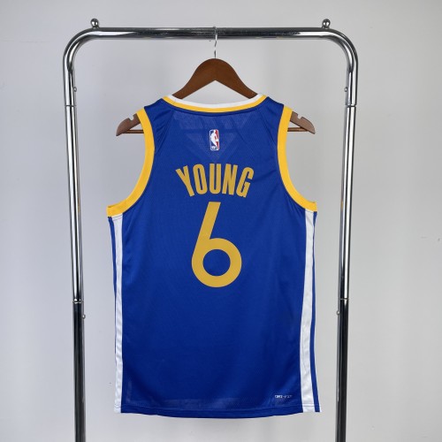 2023 Warriors Away YOUNG #6 NBA Swingman Jersey/23赛季勇士队客场蓝色6号尼克杨