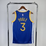 2023 Warriors Away POOLE #3 NBA Swingman Jersey/23赛季勇士队客场蓝色3号普尔