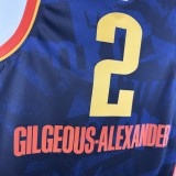 2024 Oklahoma City Thunder City Edition GILGEOUS-ALEXANDER  #2 NBA Swingman Jersey/24赛季雷霆队城市版2号亚历山大