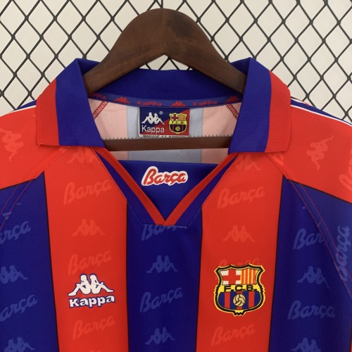 1996-97 Barcelona Home Long Sleeve Retro Jersey/96-97巴萨主场长袖