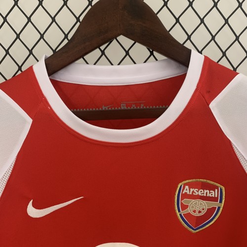 2002-04 Arsenal Home Long Sleeve Retro Jersey/02-04阿森纳主场长袖